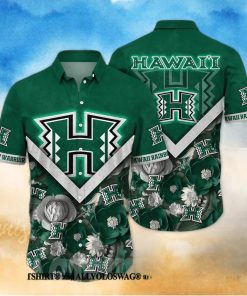 Hawaii Rainbow Warriors NCAA Flower Full Printed 3D Hawaiian Shirt