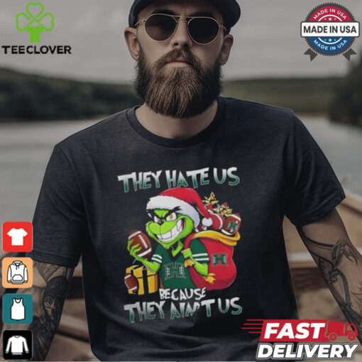 Hawai’i Rainbow Warriors X Grinch They Hate Us Because They Ain’t Us Christmas Shirt
