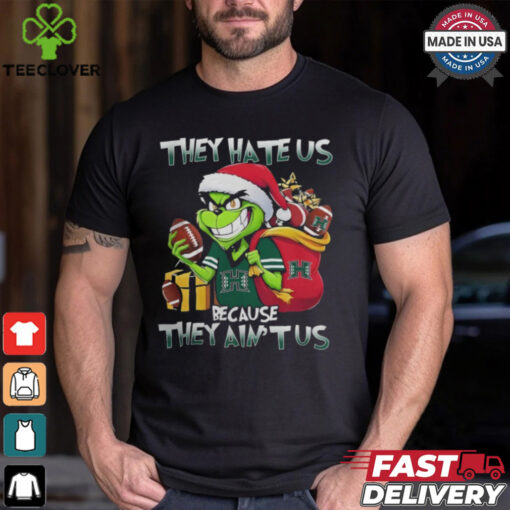 Hawai’i Rainbow Warriors X Grinch They Hate Us Because They Ain’t Us Christmas Shirt