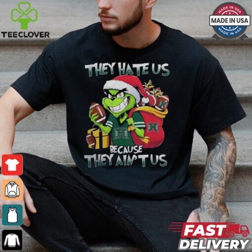 Hawai’i Rainbow Warriors X Grinch They Hate Us Because They Ain’t Us Christmas Shirt
