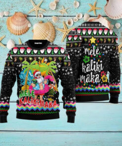 Hawaii Santa Claus Mele Kalikimaka Ugly Christmas Sweater