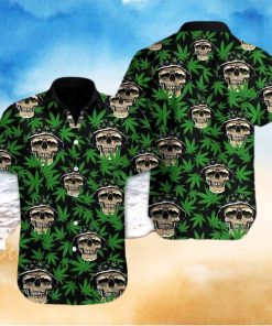 Hawaii Shirt – Mega Cool Skull Weed Cannabis Tropical Hawaiian Aloha Shirt