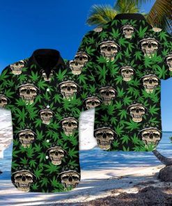 Hawaii Shirt – Mega Cool Skull Weed Cannabis Tropical Hawaiian Aloha Shirt