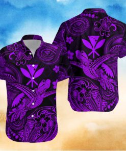 Hawaii Turtle Map Polynesian Hawaiian Shirt Kanaka Maoli Unique Style Purple