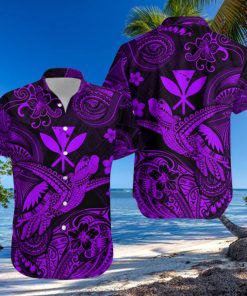 Hawaii Turtle Map Polynesian Hawaiian Shirt Kanaka Maoli Unique Style Purple