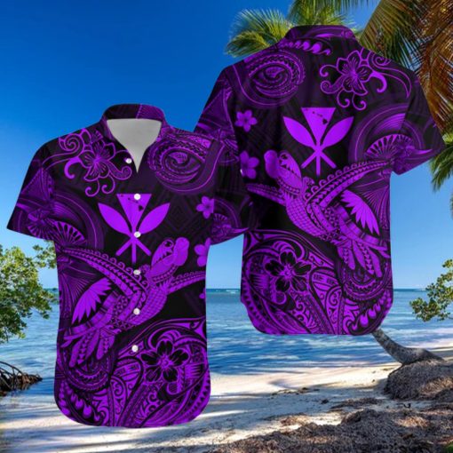 Hawaii Turtle Map Polynesian Hawaiian Shirt Kanaka Maoli Unique Style Purple