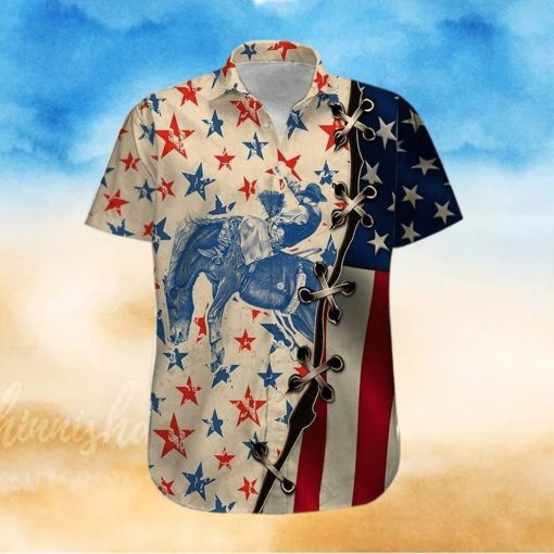 Hawaiian Aloha Shirts America Bareback Bronc