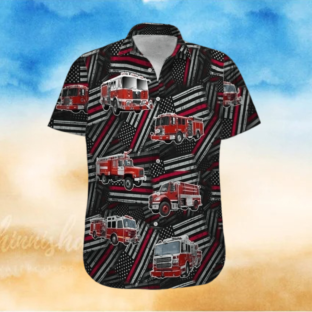 Hawaiian Aloha Shirts Fire Truck Firefighter Flag Pattern hawaiian shirt Hawaiian Aloha Shirts Fire Truck Firefighter Flag Pattern hawaiian shirt