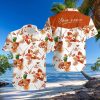Toronto Blue Jays White Hibiscus Light Blue Texture Background 3D Hawaiian Shirt
