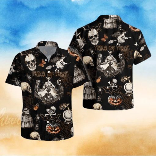 Hawaiian Aloha Shirts Halloween Trick Or Treat Skull hawaiian shirt