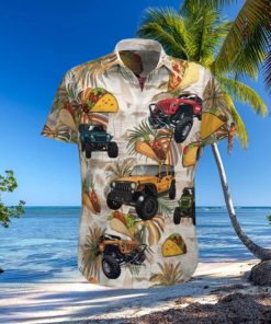 Hawaiian Aloha Shirts Jeep And Taco Colorful