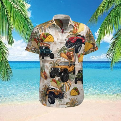 Hawaiian Aloha Shirts Jeep And Taco Colorful