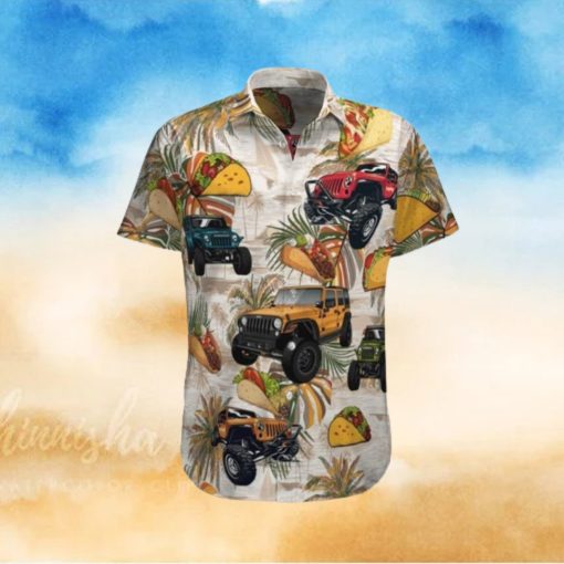 Hawaiian Aloha Shirts Jeep And Taco Colorful