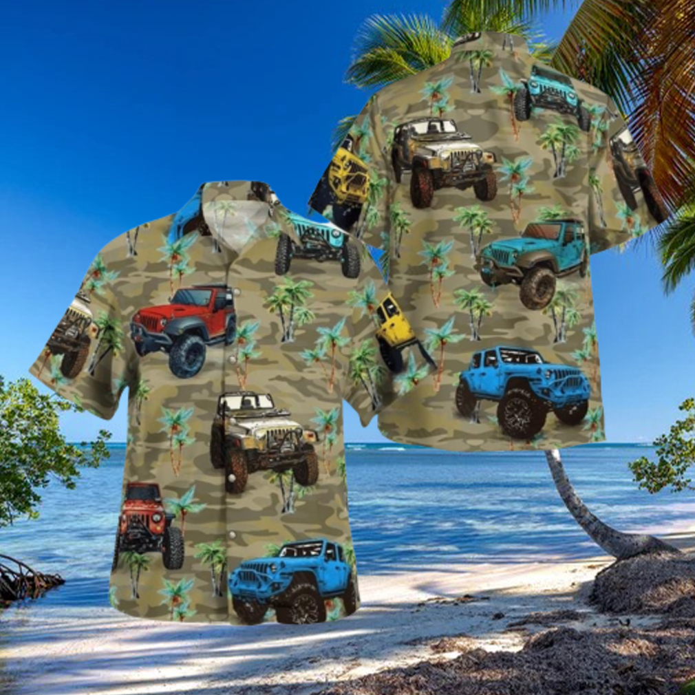Hawaiian Aloha Shirts Jeep Camo Palm Tree Hawaiian Aloha Shirts Jeep Camo Palm Tree