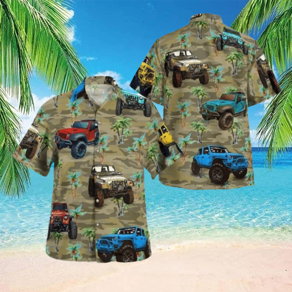 Hawaiian Aloha Shirts Jeep Camo Palm Tree Hawaiian Aloha Shirts Jeep Camo Palm Tree