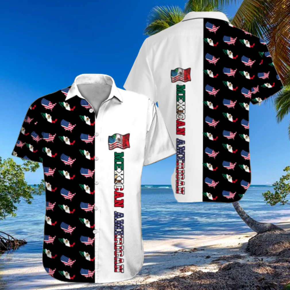 Hawaiian Aloha Shirts Mexican Ameican Flag Pattern Hawaiian Aloha Shirts Mexican Ameican Flag Pattern