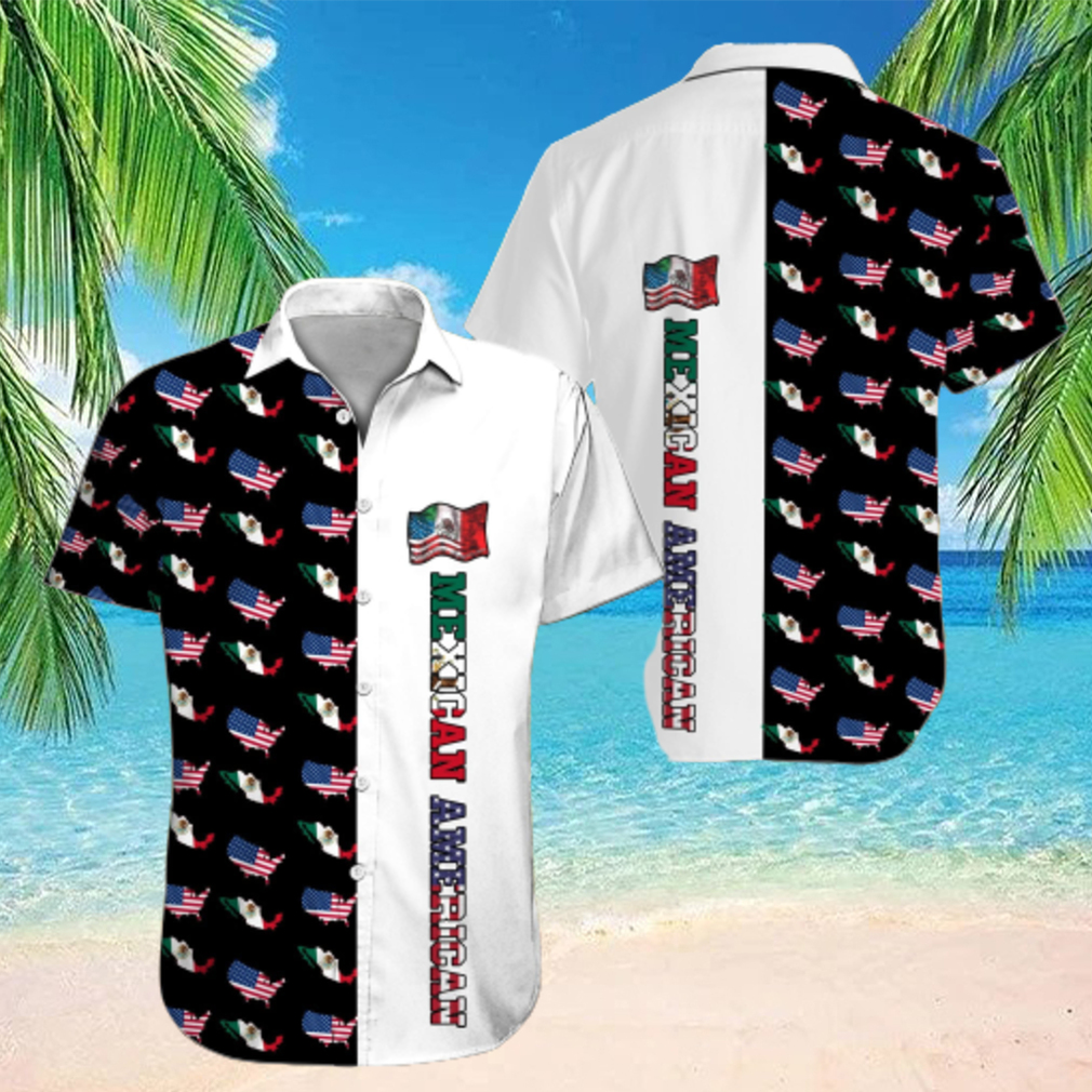 Hawaiian Aloha Shirts Mexican Ameican Flag Pattern Hawaiian Aloha Shirts Mexican Ameican Flag Pattern