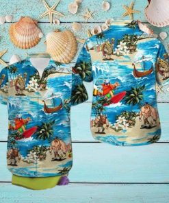 Hawaiian Aloha Shirts Viking Surfing