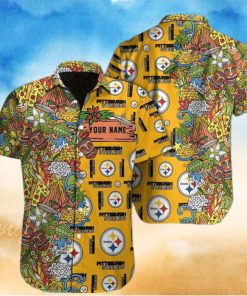 Hawaiian Rainforest Tiki Bar Texture Pittsburgh Steelers Nfl Hawaiian Shirt