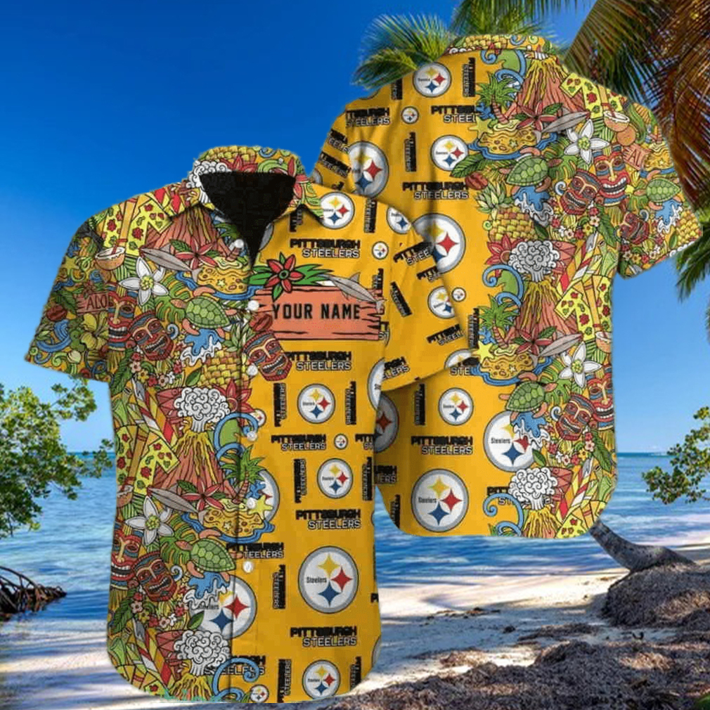 Hawaiian Rainforest Tiki Bar Texture Pittsburgh Steelers Nfl Hawaiian Shirt Hawaiian Rainforest Tiki Bar Texture Pittsburgh Steelers Nfl Hawaiian Shirt