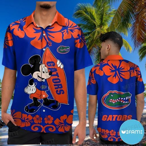 Hawaiian Shirt Mickey Surfboard Gators Gift