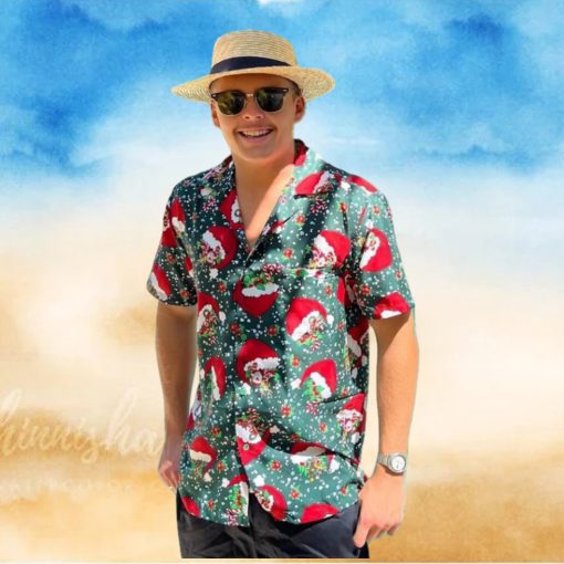 Hawaiian Shirt for men Christmas Party holiday Santa gift