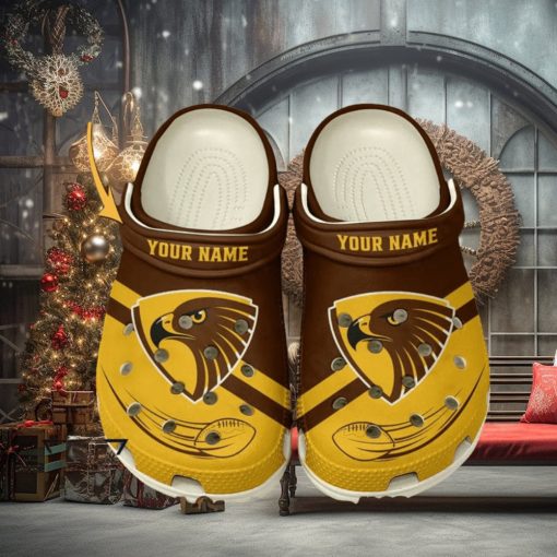 Hawthorn Football Club AFL Classic Custom Name Crocs Clogs Shoes