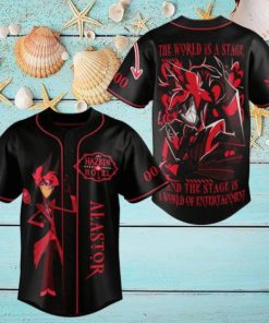 Hazbin Hotel Alastor The World Is Stage And The Stage Is A World Of Entertainment Custom Baseball Jersey