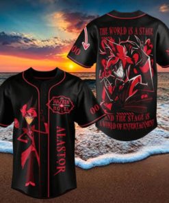 Hazbin Hotel Alastor The World Is Stage And The Stage Is A World Of Entertainment Custom Baseball Jersey