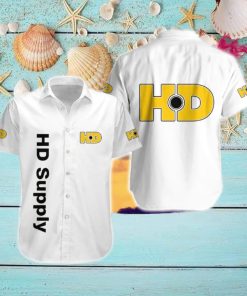 Hd Supply Logo Brand Hawaiian Shirt White Color Gift Summer