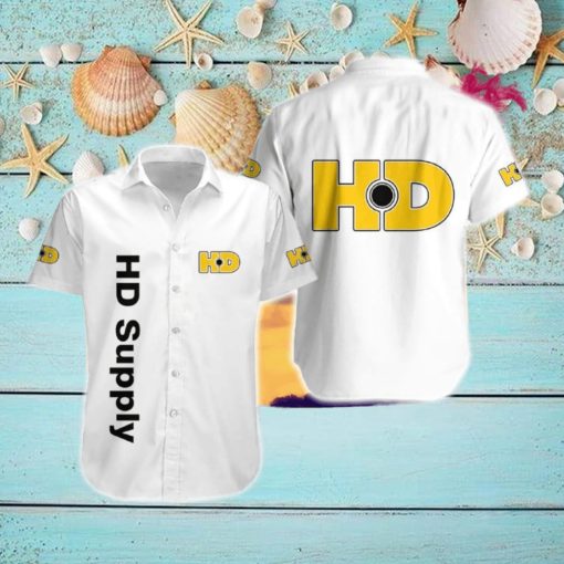 Hd Supply Logo Brand Hawaiian Shirt White Color Gift Summer