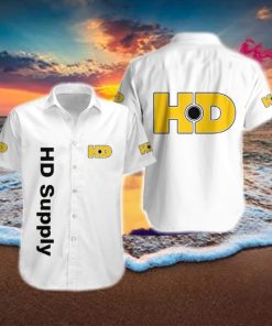 Hd Supply Logo Brand Hawaiian Shirt White Color Gift Summer