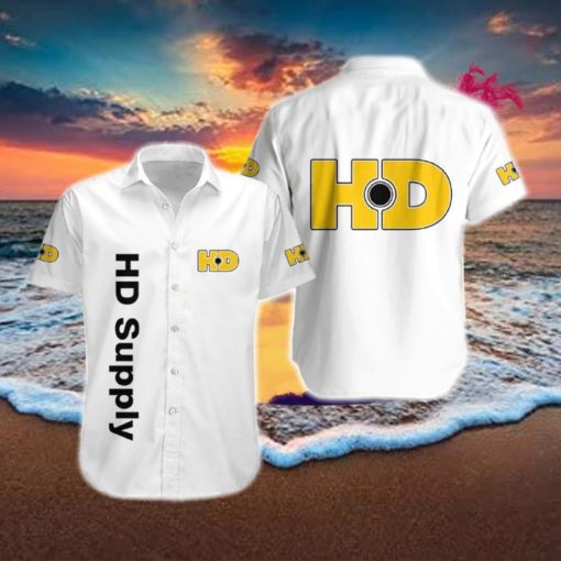 Hd Supply Logo Brand Hawaiian Shirt White Color Gift Summer