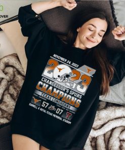 November 24, 2023 Chancellor’s Spurs Champions Texas Longhorns 57 – 07 Texas Tech Red Raiders Darrell K Royal Texas Memorial Stadium T Shirt