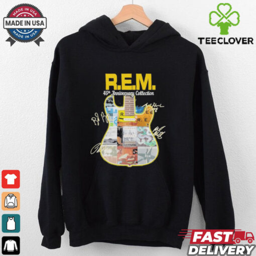 R.E.M band 45th anniversary collection guitar signatures shirt