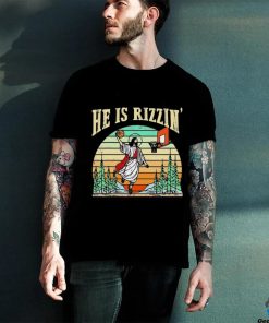 He Is Rizzin Funny Basketball Easter Christian Religious Vintage Shirt