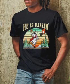 He Is Rizzin Funny Basketball Easter Christian Religious Vintage Shirt