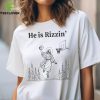 He Is Rizzin Funny Basketball Retro Christian Religious T Shirt