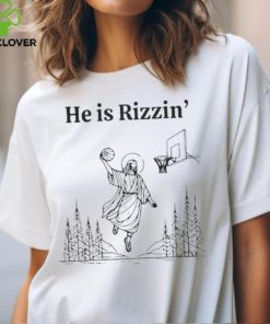 He Is Rizzin Funny Basketball Retro Christian Religious T Shirt