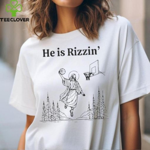 He Is Rizzin Funny Basketball Retro Christian Religious T Shirt