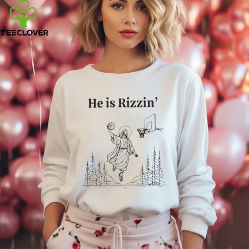 He Is Rizzin Funny Basketball Retro Christian Religious T Shirt