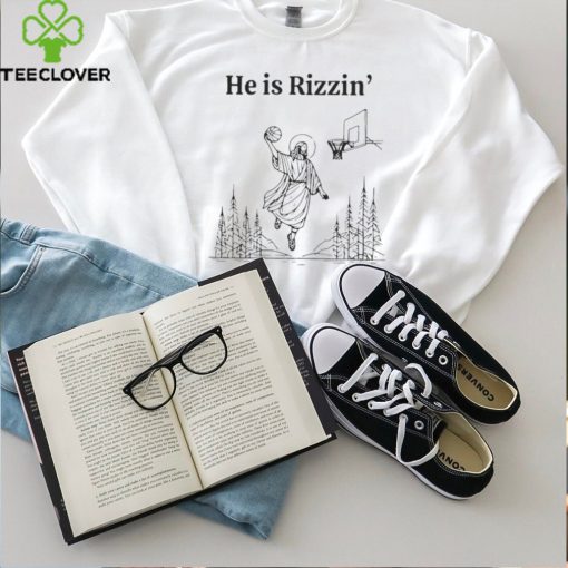 He Is Rizzin Funny Basketball Retro Christian Religious T Shirt