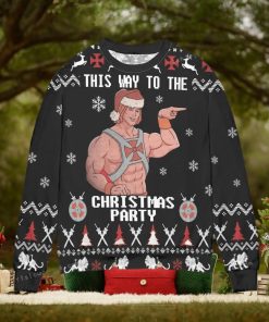 He Man And The Masters This Way To The Christmas Party Christmas Ugly Sweater Party