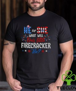 He Or She What Will Our Little Firecracker Be Gender Reveal Men's T shirt