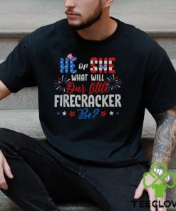 He Or She What Will Our Little Firecracker Be Gender Reveal Men's T hoodie, sweater, longsleeve, shirt v-neck, t-shirt