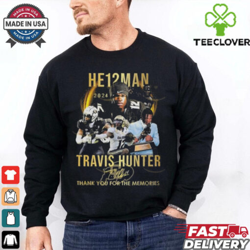 He12man 2024 Travis Hunter Colorado Buffaloes Signature Thank You For The Memories Shirt