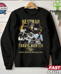He12man 2024 Travis Hunter Colorado Buffaloes Signature Thank You For The Memories Shirt