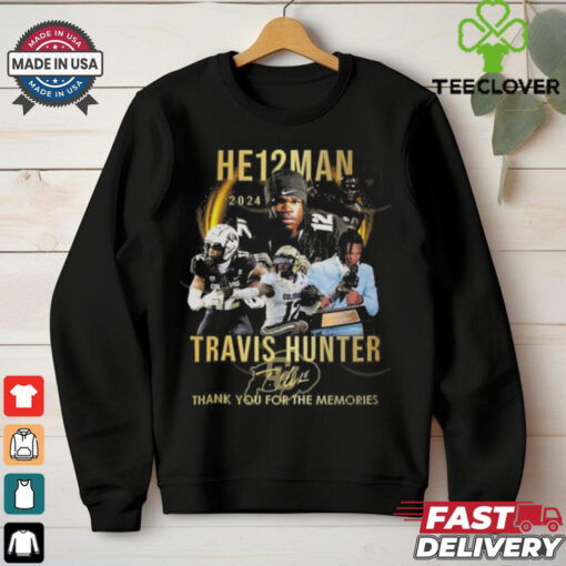 He12man 2024 Travis Hunter Colorado Buffaloes Signature Thank You For The Memories Shirt