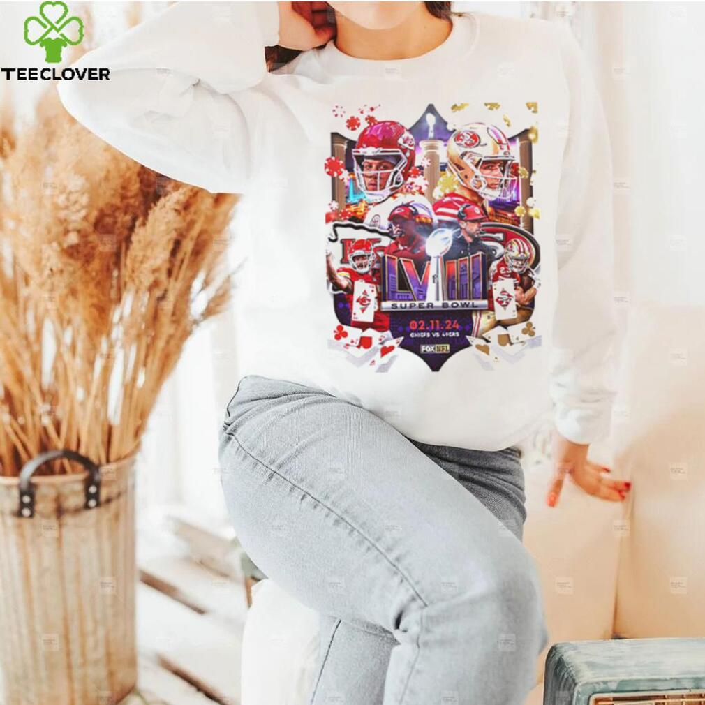 Head To Head Matchup San Francisco 49ers X Kanas City Chiefs February 11 2024 Super Bowl LVIII Unisex T Shirt Head To Head Matchup San Francisco 49ers X Kanas City Chiefs February 11 2024 Super Bowl LVIII Unisex T Shirt