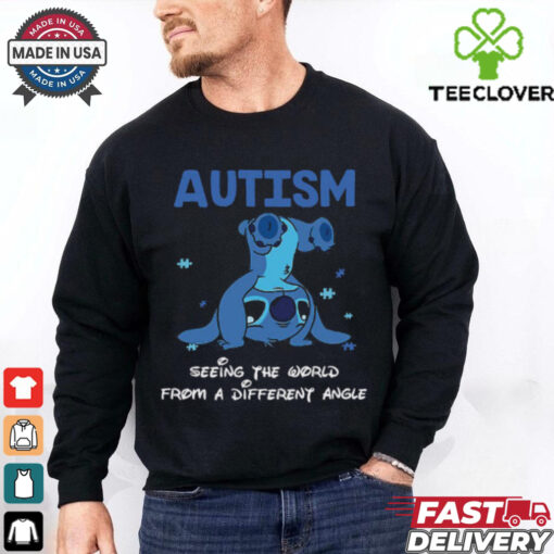 Headstanding Stitch Autism Seeing The World From A Different Angle T Shirt